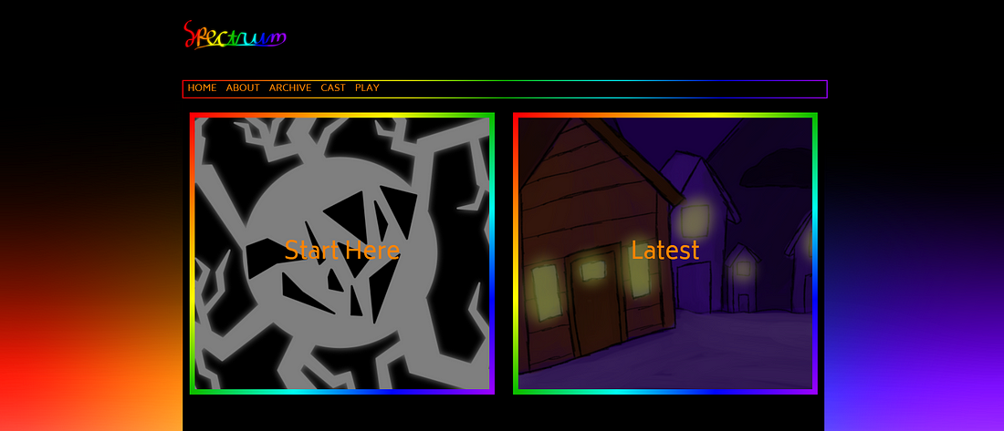 Final homepage for the Spectrum website
