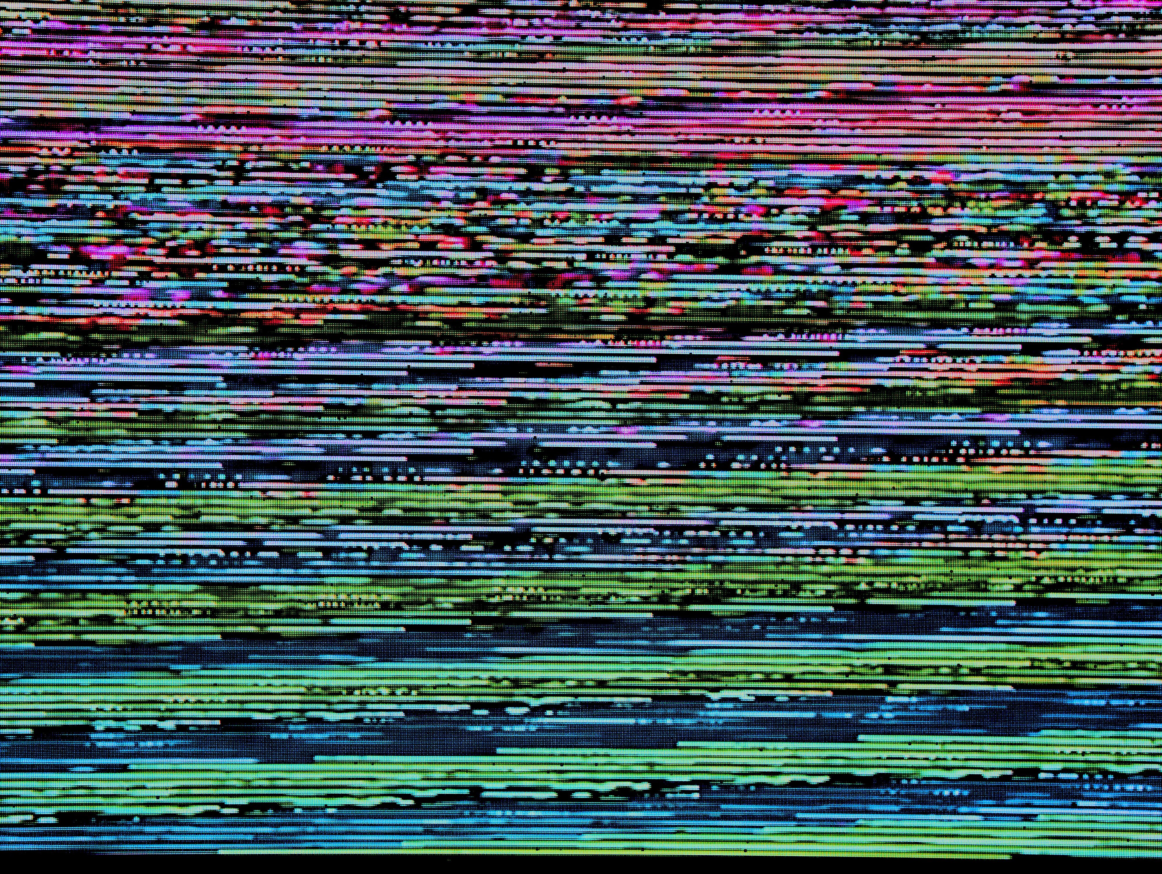A multicolored glitch.